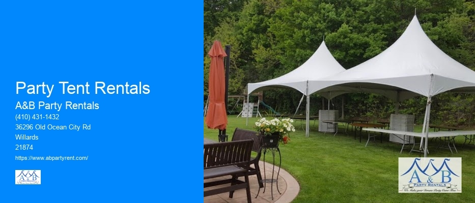 Party Rentals Tent Rentals Near Me